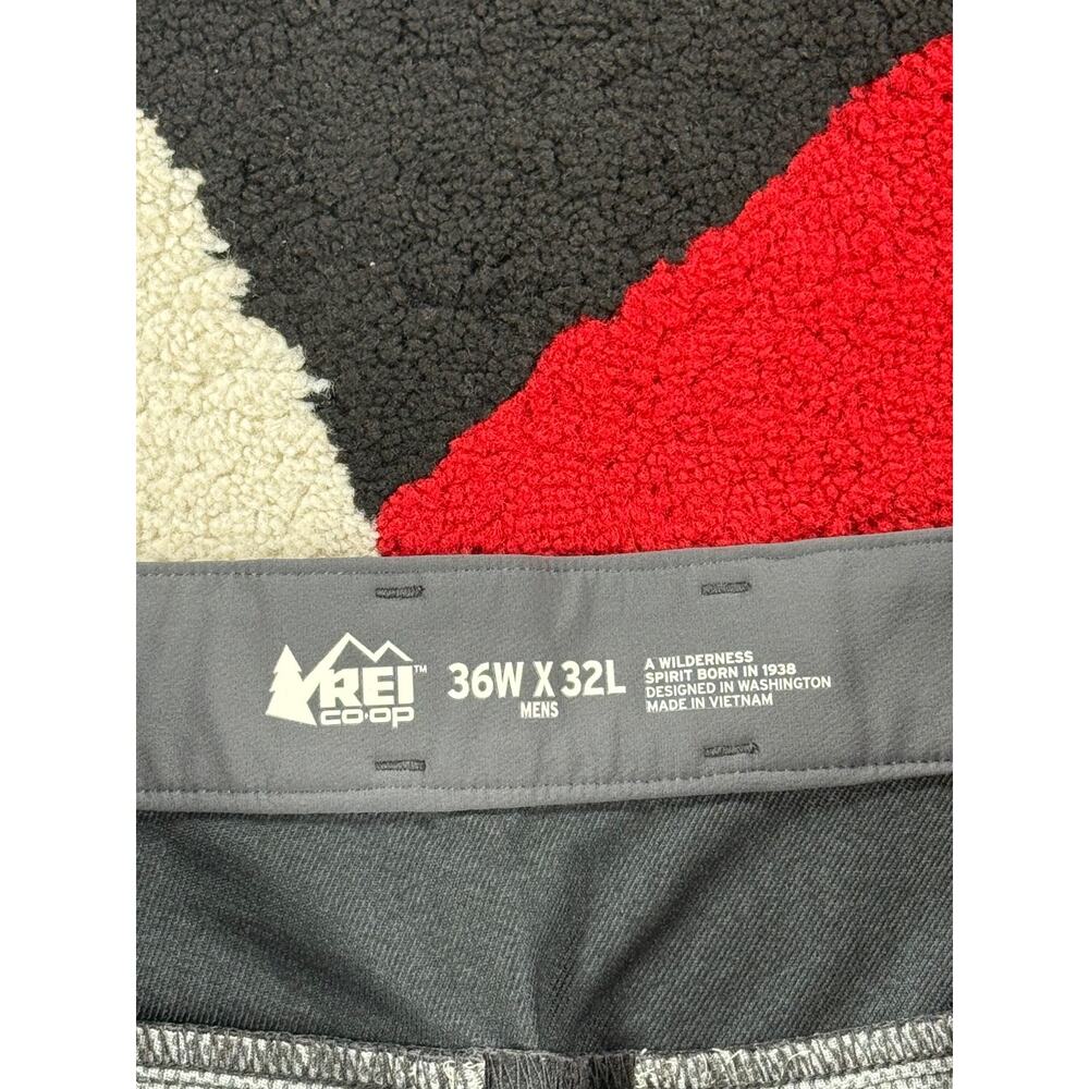 Rei Co-Op Pants Mens 36x32 Gray Activator Softshell Hiking Stretch Semi Fitted View 4
